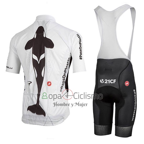 Sky Ropa Ciclismo Culotte Corto 2018 Mangas Cortas Blanco Negro